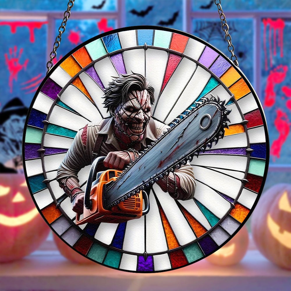 Personalized Gifts For Horror Movie Fans Stained Glass Ornament Halloween Gift 01ACTN260824-Homacus