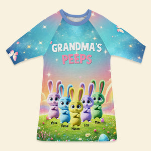 Personalized Gifts For Grandma Raglan Dress, Easter Day Bunny Peeps 01TGMH110325-Homacus