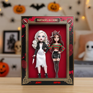 Horror Besties Plaque - Personalized Gifts For Besties 01natn180825-Homacus