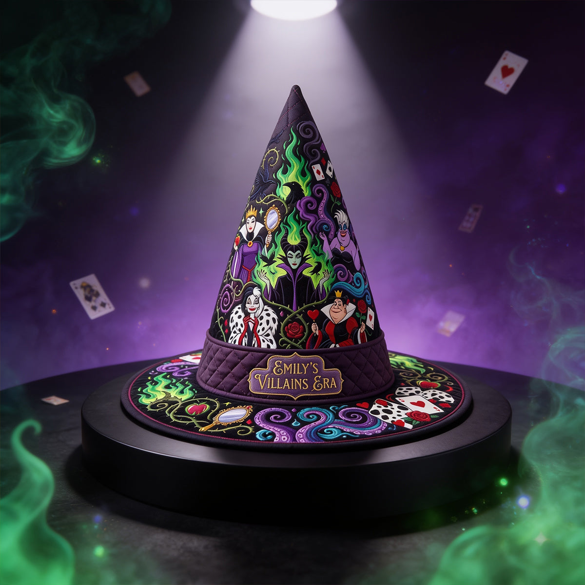 Dark Enchantress Quilted Witch Hat - Personalized Halloween Gifts 02hadt130826