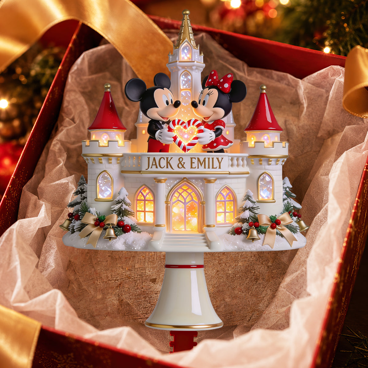 Sweetheart Couple Christmas Tree Topper - Personalized Gift For Couples 08HADT150826