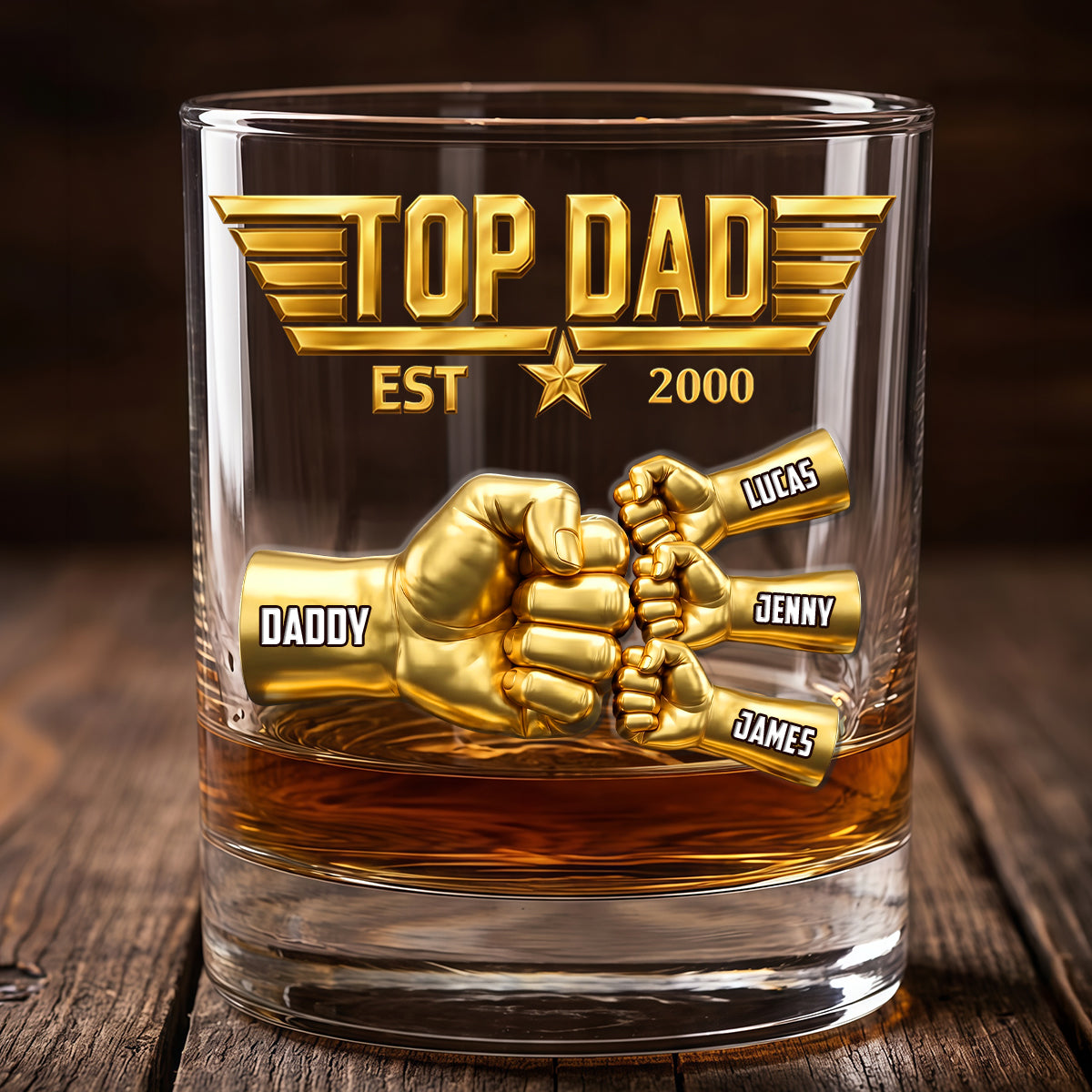 Fist Bump Pilot Glass Mug - Personalized Gifts For Dad 04OHTN210526-Homacus