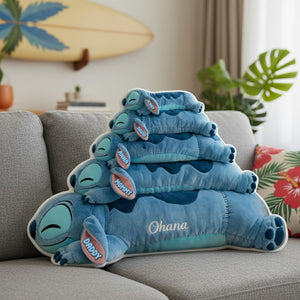 Cute Lazy Family Pile Custom Shape Pillow, Personalized Gifts For Family 03qhtn071125