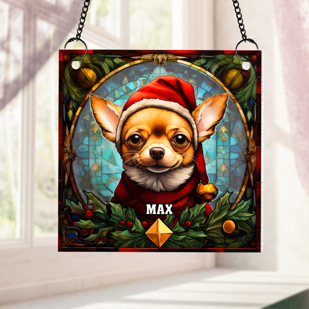Personalized Gifts For Dog Lovers Suncatcher Ornament 05hutn090924 Chihuahua-Homacus