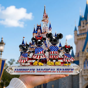 Proud American Family Acrylic Plaque – Personalized Gift For Family 07ohlu090626