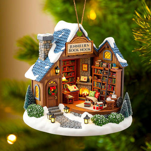 Book Nook Christmas Ornament Personalized Gifts For Book Lovers 01PGDT080825-Homacus