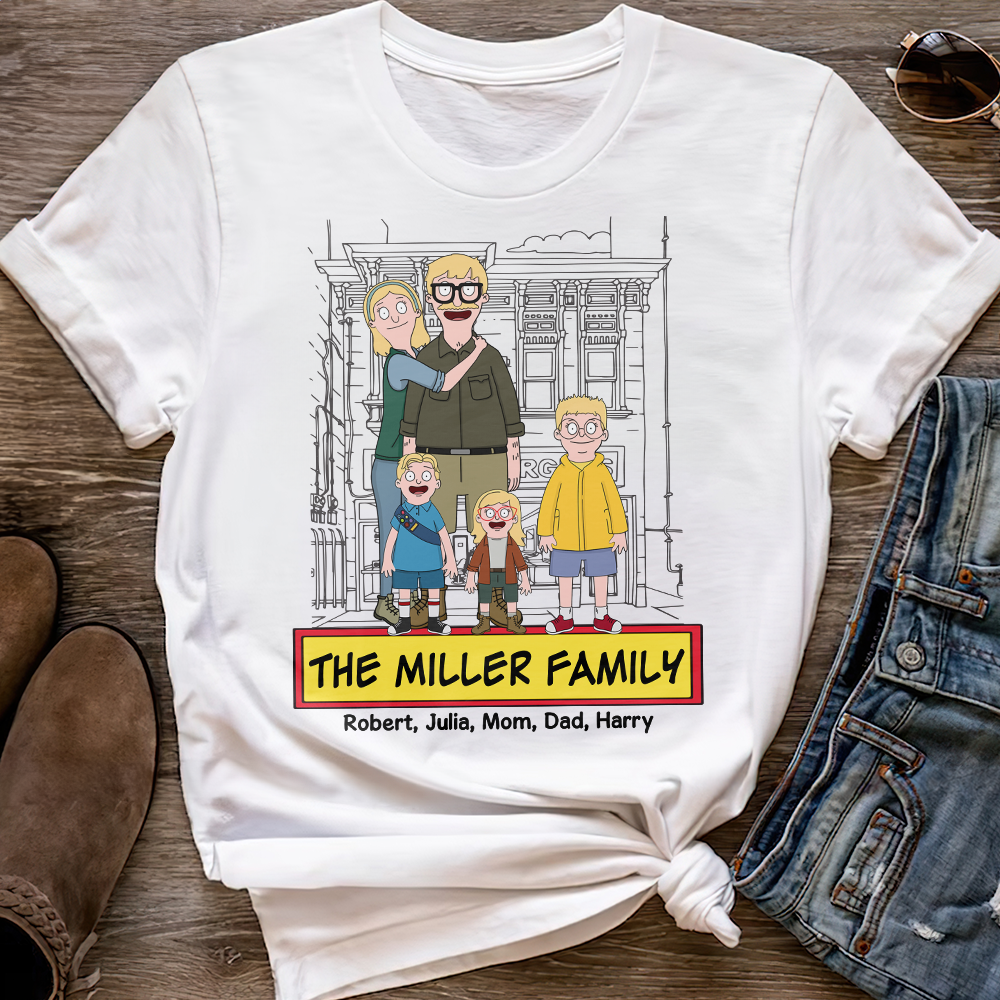Personalized Gifts For Family Shirt Cartoon Family 05ACPU120225HG-Homacus
