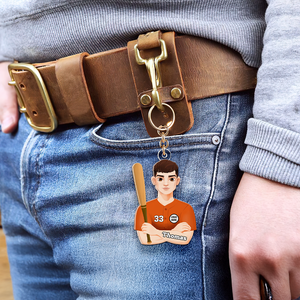Personalized Gifts For Baseball Lovers Keychain 043qhhu200125hg-Homacus
