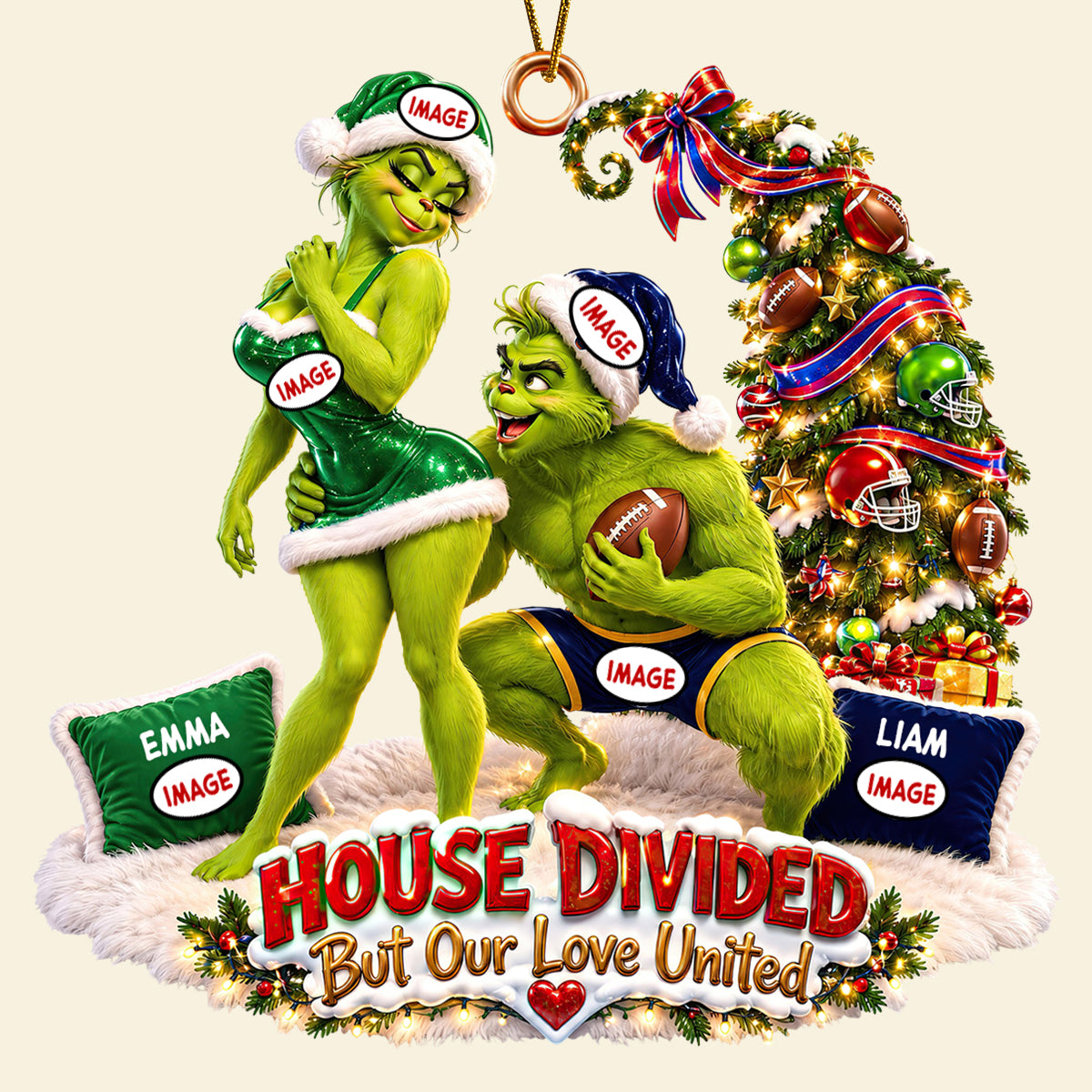 Sport Lover Christmas Couple Ornament - Personalized Gifts For Couple Ornament 03HUDT051026-Homacus