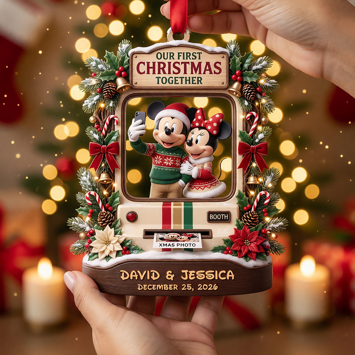 Our First Christmas Together Ornament - Personalized Gifts For Couple 07todt010826-Homacus