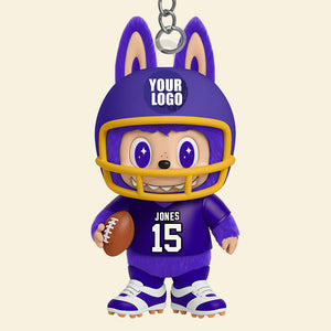 Monster American Football Keychain Personalized Football Gifts 05HUDT170625-Homacus