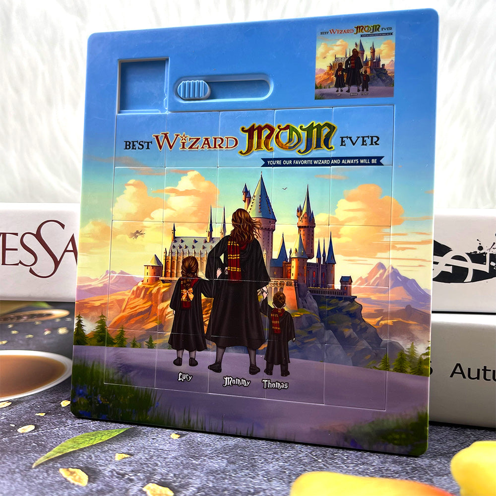 Personalized Gifts For Mom Sliding Puzzle Best Wizard Mom Ever 02ACHU150425TM-Homacus