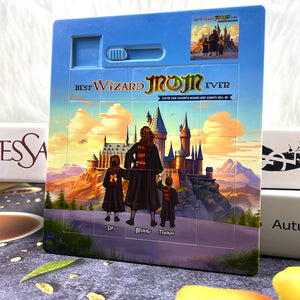 Personalized Gifts For Mom Sliding Puzzle Best Wizard Mom Ever 02ACHU150425TM-Homacus