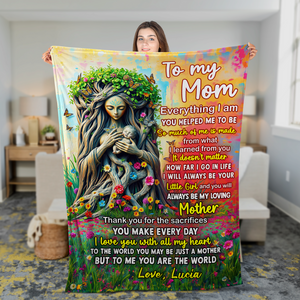 Personalized Gifts For Mom Blanket 02hupu170225 You Are The World-Homacus