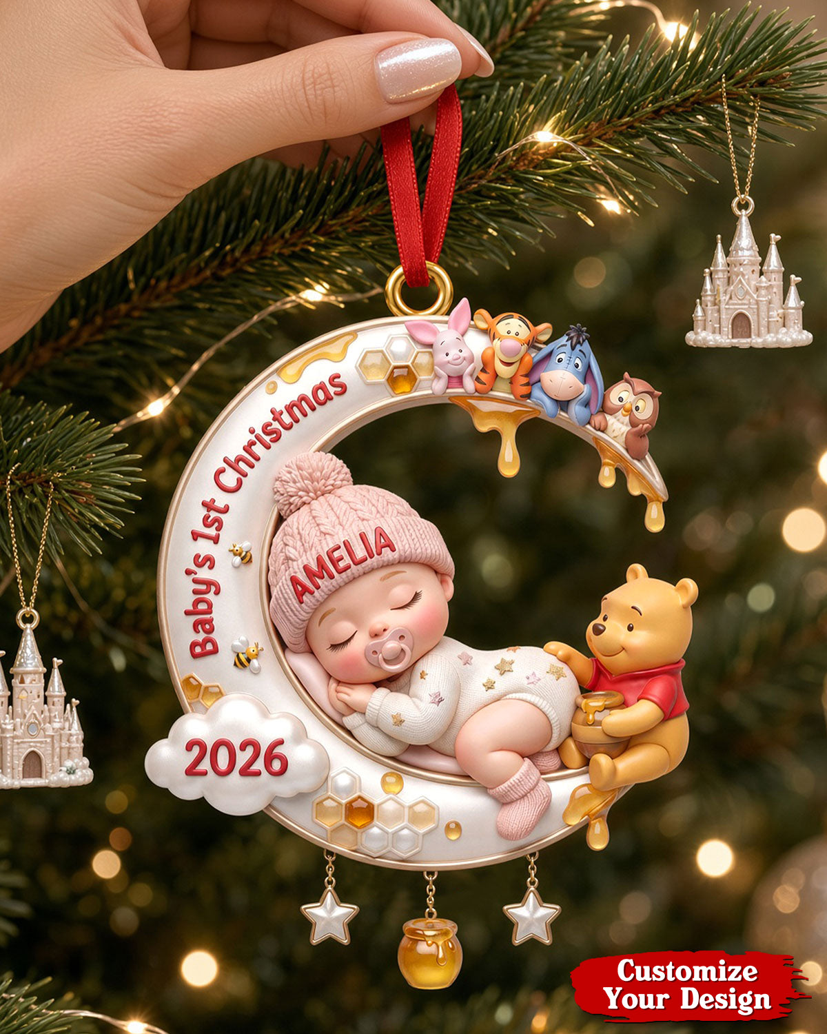 A Little Dreamer’s First Christmas Ornament - Personalized Custom Photo Gift For Kids 03TYTI021026