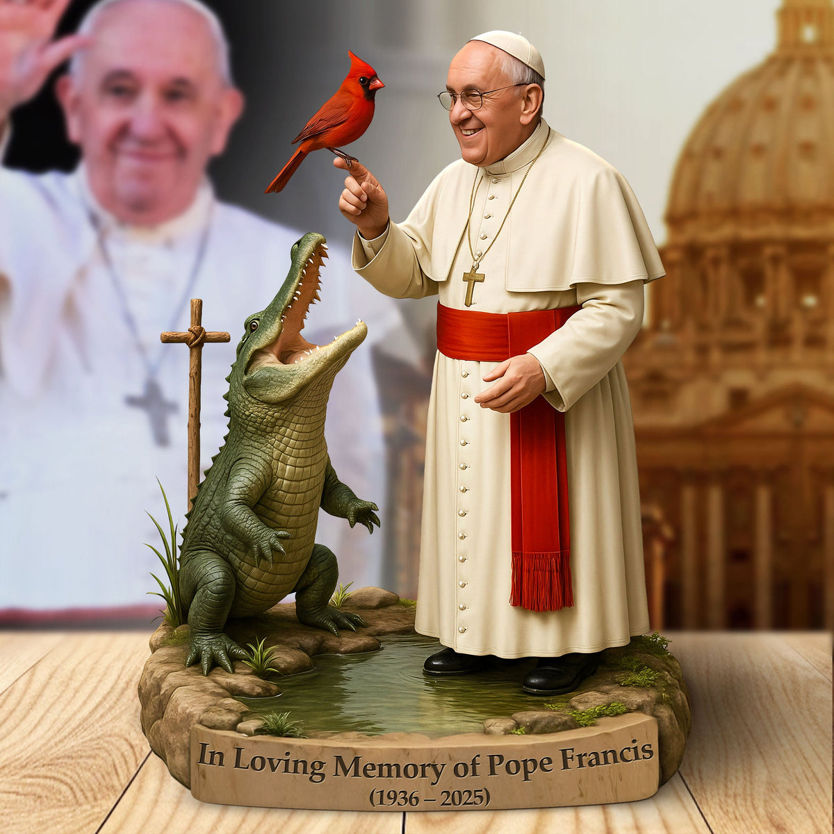 In Loving Memory Of Pope Francis Plaque - Gift For Christian 01OHTI220425-Homacus