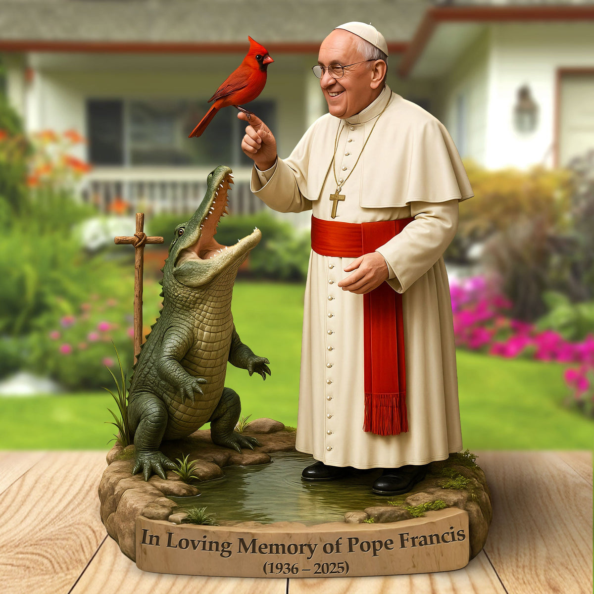 In Loving Memory Of Pope Francis Plaque - Gift For Christian 01OHTI220425-Homacus