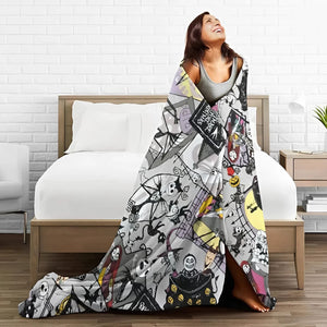 Creepy Christmas Town Blanket - Gifts For Movie Fans 50laxx180725-Homacus