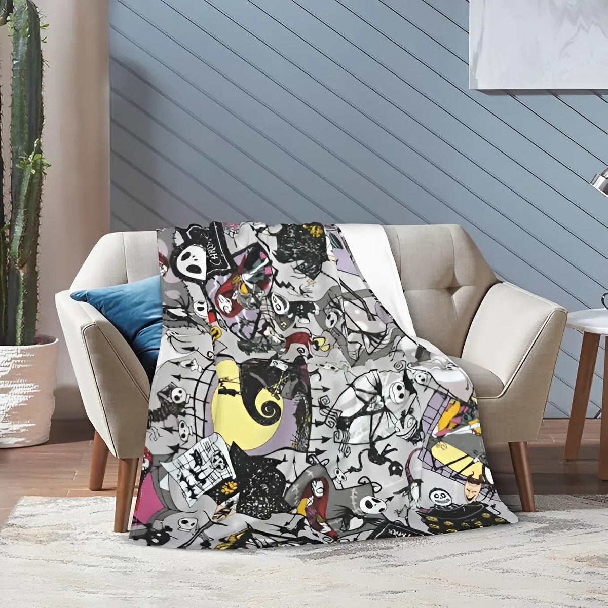 Creepy Christmas Town Blanket - Gifts For Movie Fans 50laxx180725-Homacus