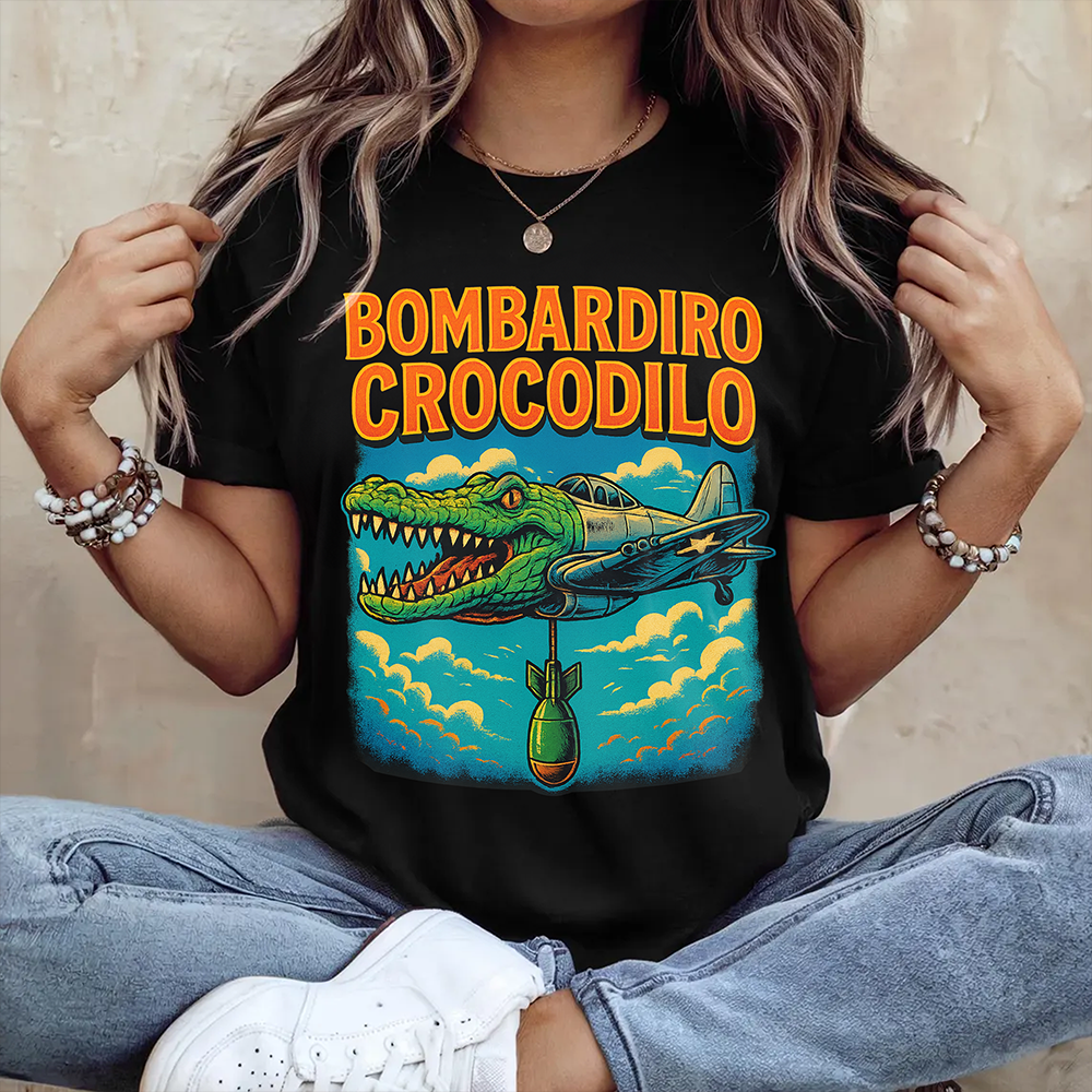 Bombardiro Crocodilo Brainrot Shirt Gifts For Kids 033hudt280725-Homacus