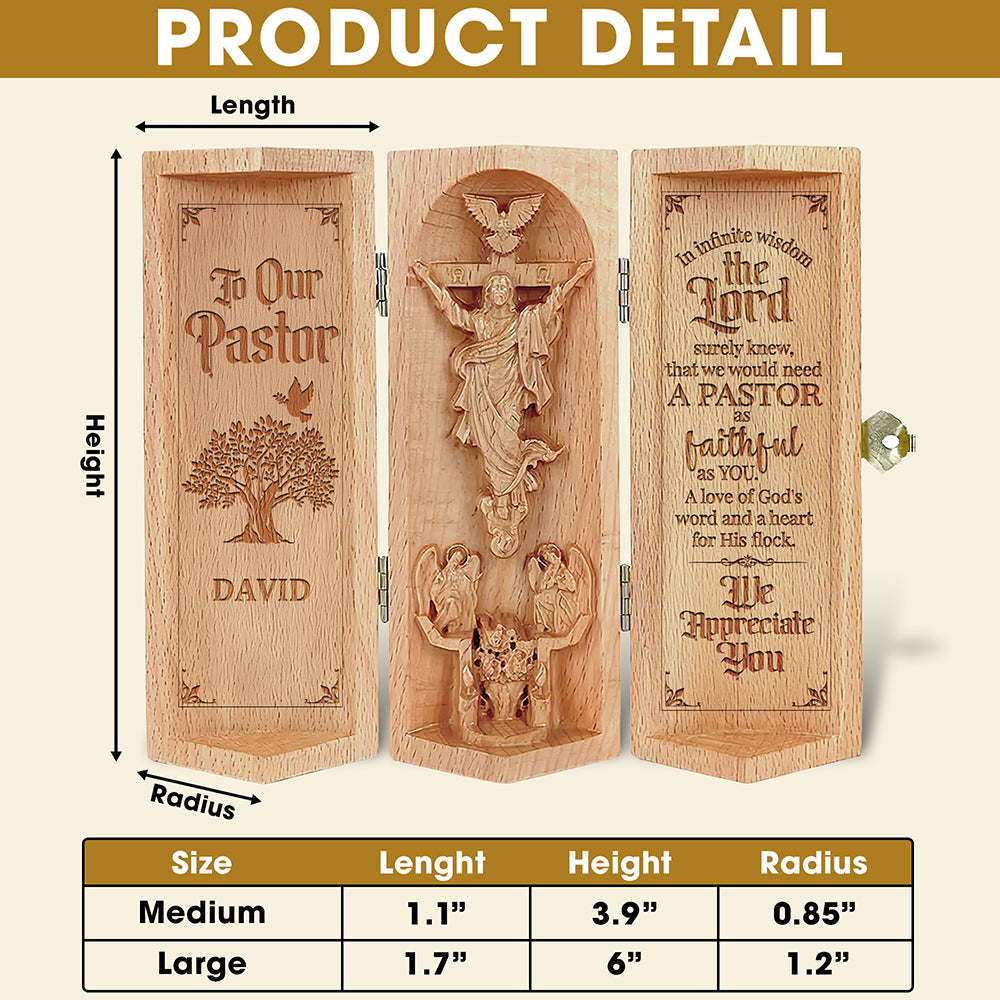 Custom Photo Gifts For Heaven Openable Wooden Cylinder Sculpture 05XQMH230125-Homacus