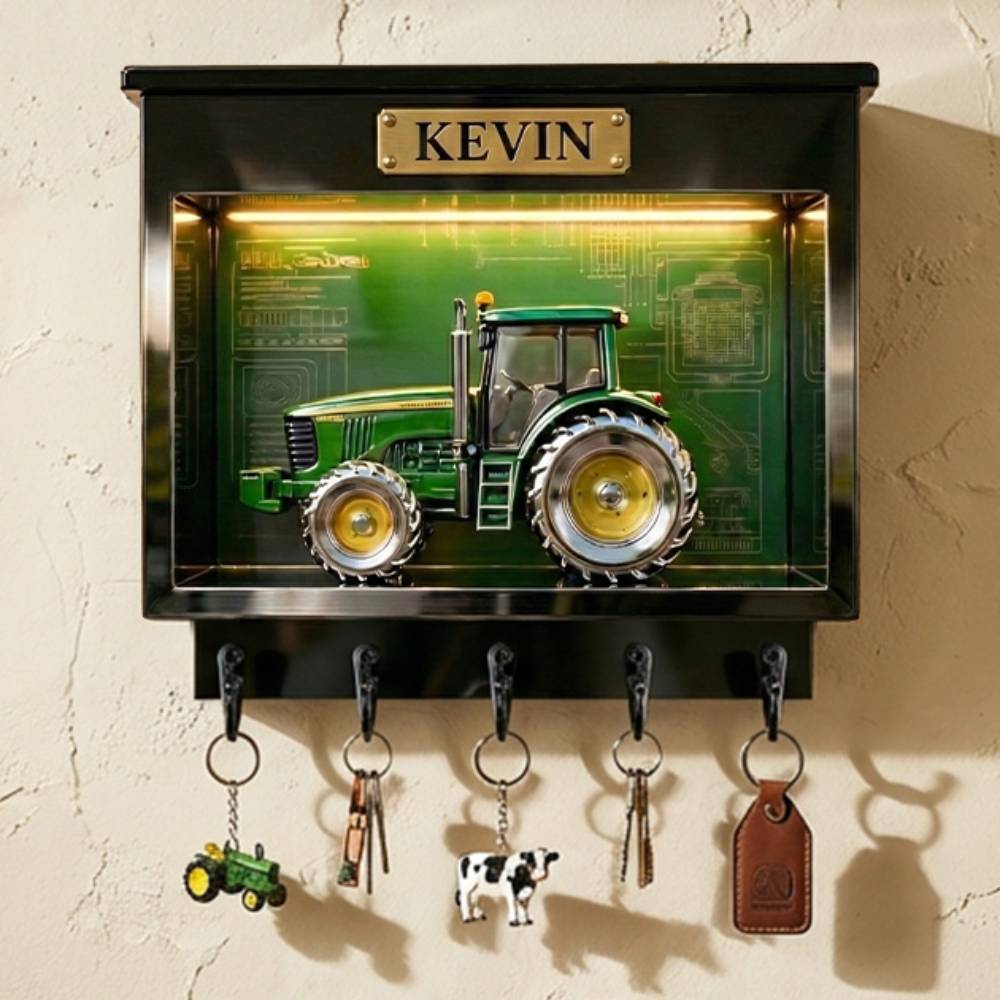 Tractor Acrylic Key Hanger - Personalized Gifts For Tractor Lover Key Hanger 05TGMG130126-Homacus