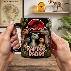 Dinosaur Dad and Kids Magic Coffee Mug - Personalized Gifts For Dad 03hutn250426-Homacus