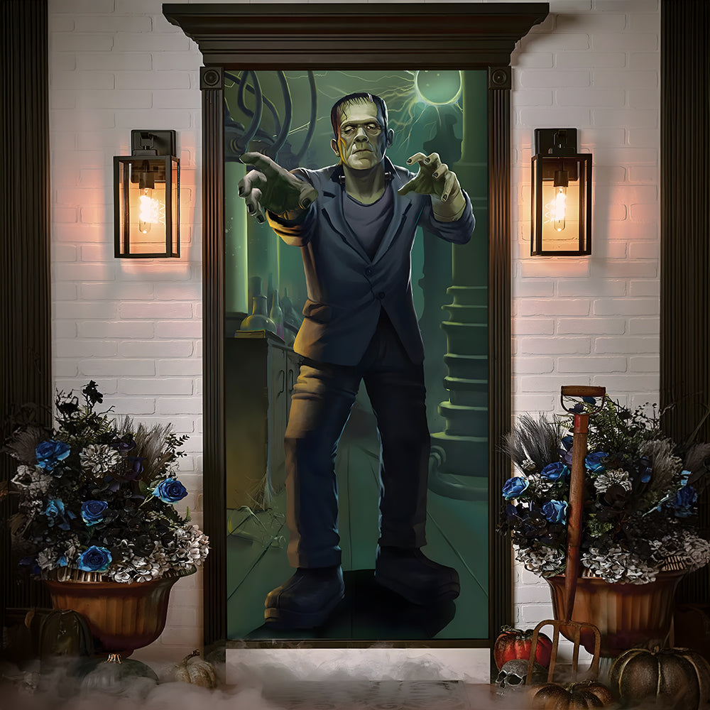 Gifts For Horror Fans Spooky Door Cover Halloween Decor 03HUDC040924-Homacus