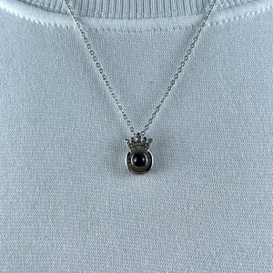 Custom Photo Projection Necklace - Royal Crown Charm 04-Homacus