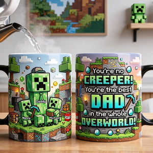 Retro Pixel Builder Dad Magic Mug - Personalized Gifts For Dads 02NATI130526-Homacus