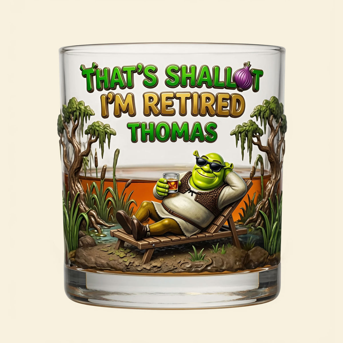 Retired Legend Relaxing Round Glass - Personalized Retirement Gifts 01HUTI110626-Homacus