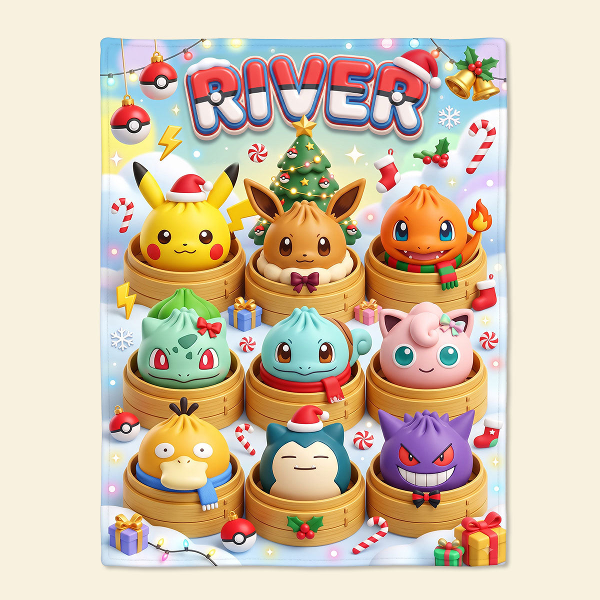 Lovely Dumpling Blanket - Personalized Christmas Gifts 01nati011026