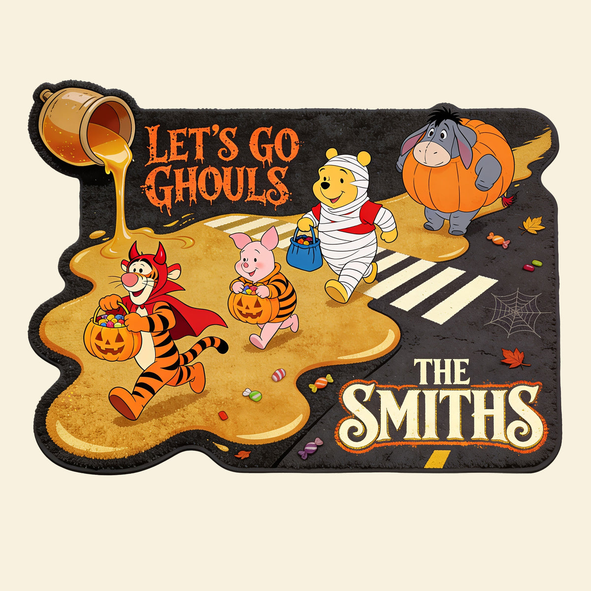 Let's Go Ghouls Custom Shaped Doormat - Personalized Gifts 02hati170826