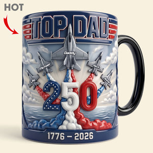Proud American Pilot Dad Magic Mug - Personalized Gifts For Dads 01NATI200526-Homacus