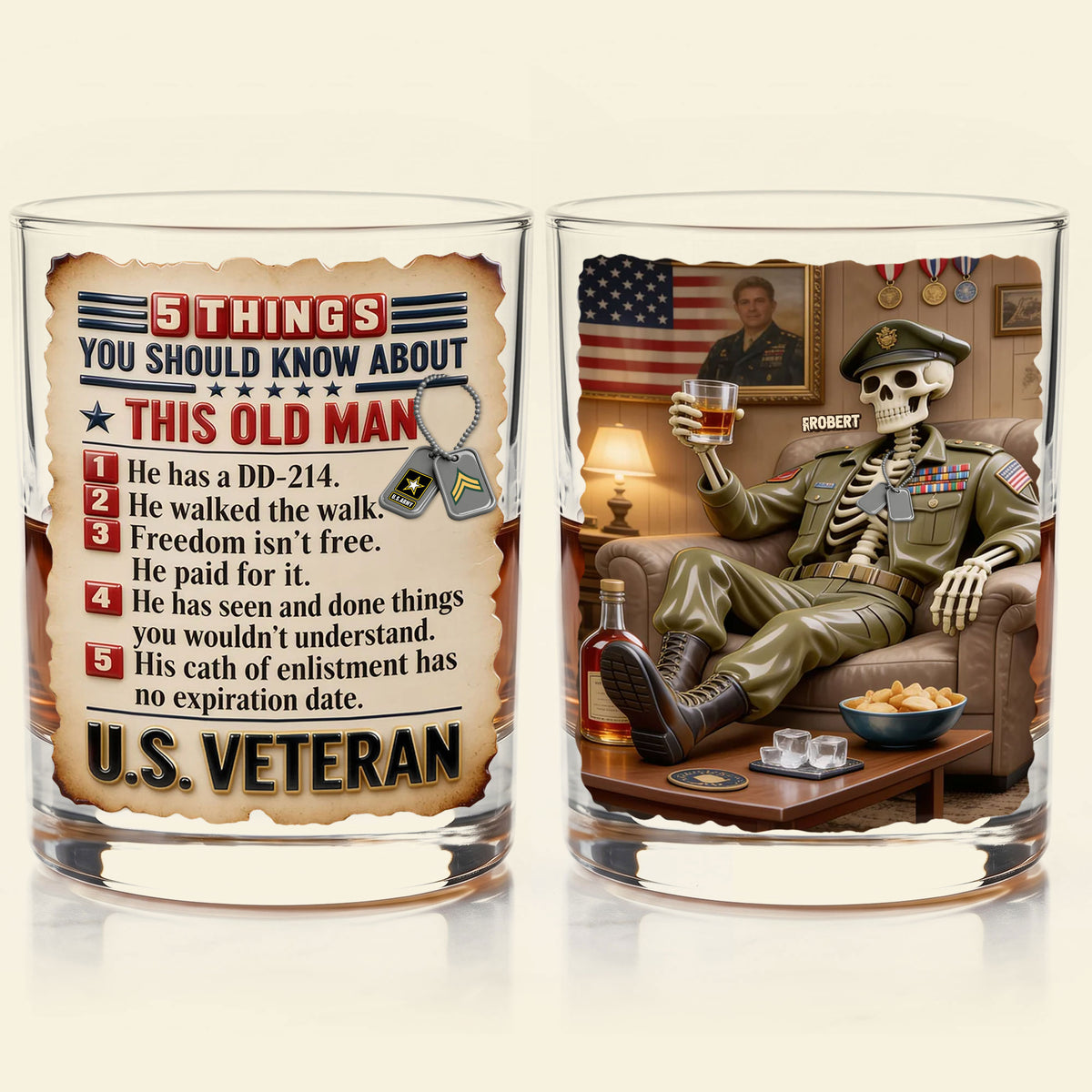 Served With Honor Round Glass - Personalized Gifts For Veterans 04TOTI250626-Homacus