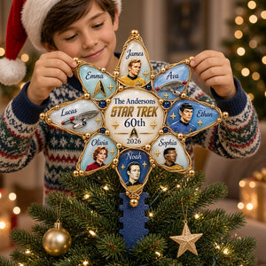 Galactic Adventure Christmas Tree Topper - Personalized Gifts For Family 05huti071026-Homacus