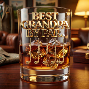 Legendary Golf Dad Round Glass - Personalized Gifts For Dads 03PGTI130526-Homacus