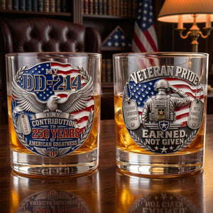 Proud American Veteran Round Glass, Personalized Gifts For Veteran 03qhti100626-Homacus