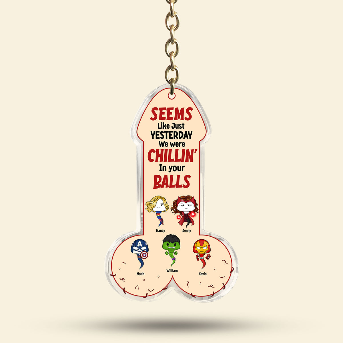 Super Sperm Dad Keychain - Personalized Gifts For Dad 021ohti190525-Homacus