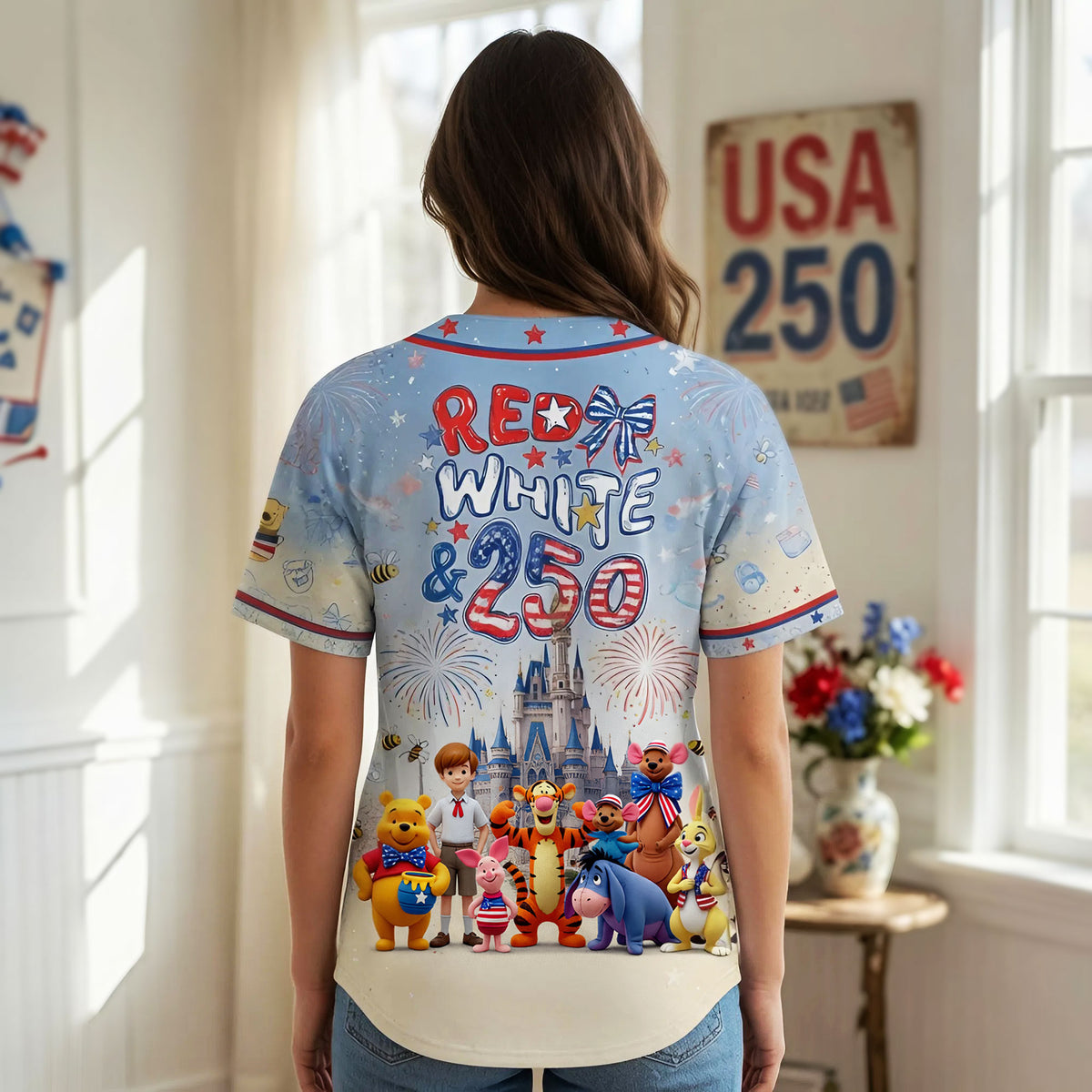 Woodland Friends Baseball Jersey – USA 250 Celebration 02nati120626-Homacus