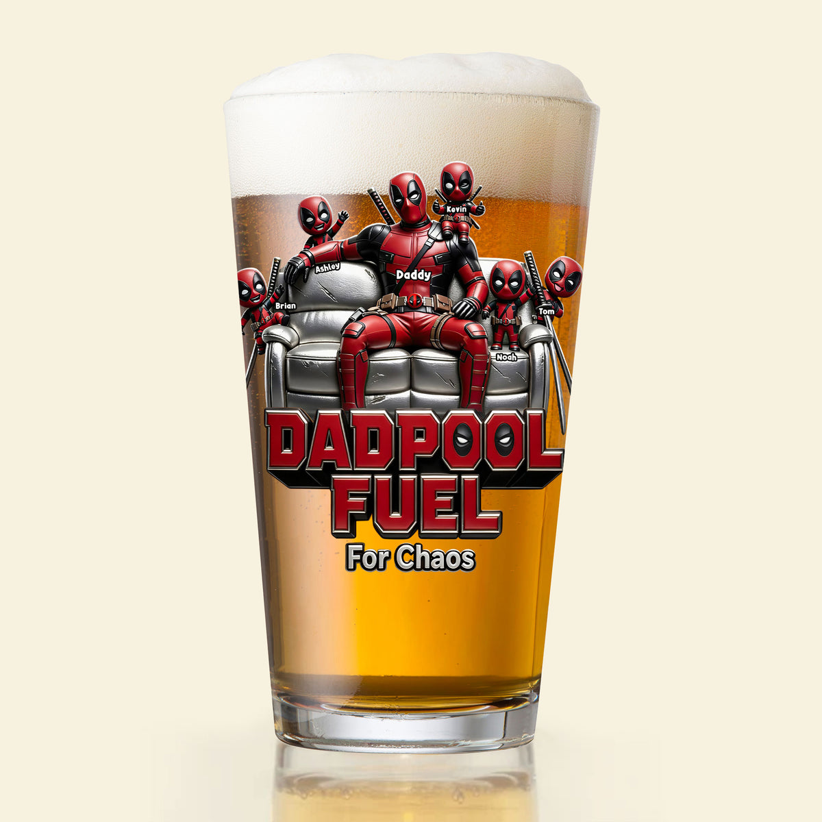 Funny Fighter Dad Beer Glass - Personalized Gifts For Dads 01huti220526-Homacus