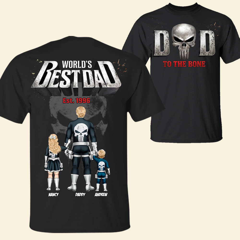 Dad And Kids Warrior Shirt Personalized Father's Day Gifts 02HUTI260526-Homacus