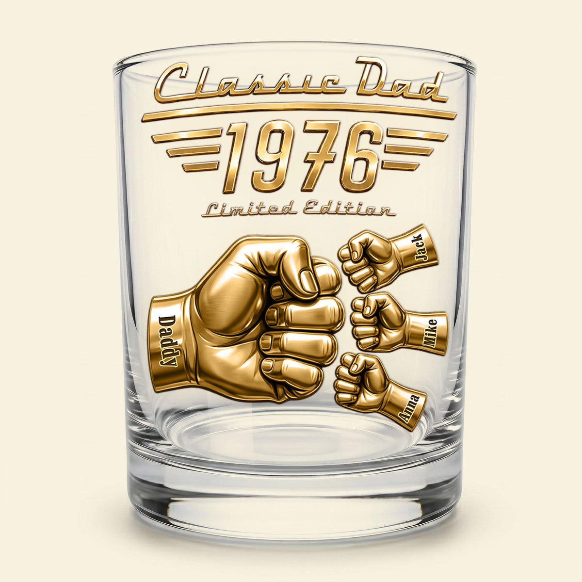 Timeless Dad Round Glass - Personalized Gifts For Dads 02NATI200526-Homacus