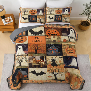 Halloween Trick Or Treat Quilt Bedding Set Special Line 15pjxx270825-Homacus