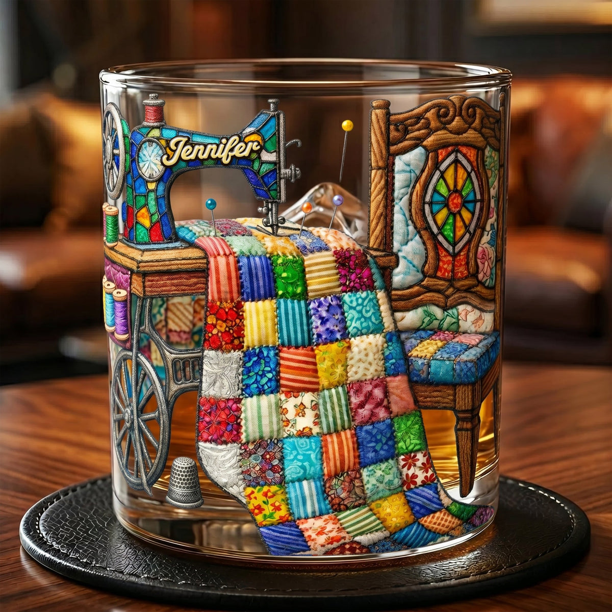 The Quilter's Sanctuary Drinking Glass - Personalized Gifts For Sewing Lovers 04ohti080626-Homacus