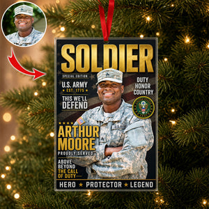 Honor Country Hero Christmas Ornament Custom Photo Gifts 04HUTI260826