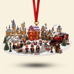 Fantasy Christmas Village Crochet Effect Ornament - Personalized Gifts 06qhti131026-Homacus