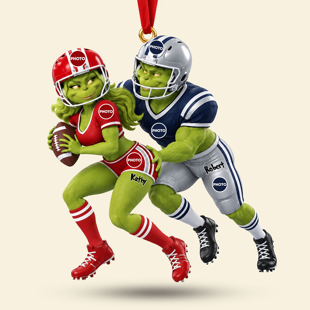 Furry Mischief Couple Acrylic Ornament - Personalized Christmas Gifts For Playful Sporty Couple 04ohti131026-Homacus