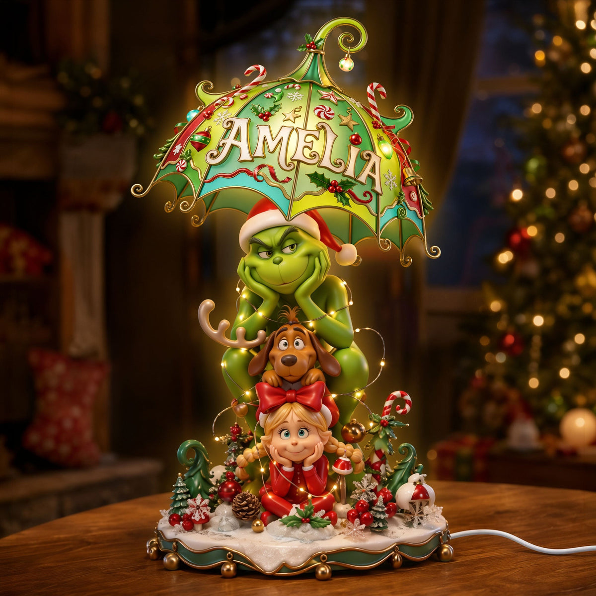Christmas Monster Family Light Box - Personalized Gifts For Christmas Acrylic Light Box 05PATI210826