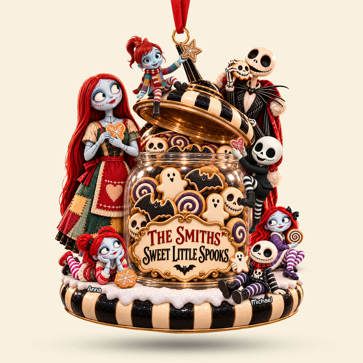 Sweet Little Spooky Family Ornament - Personalized Christmas Gifts For Family 03hati211026-Homacus